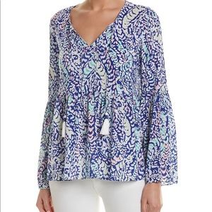Lilly Pulitzer Kahli Top Blue Grotto